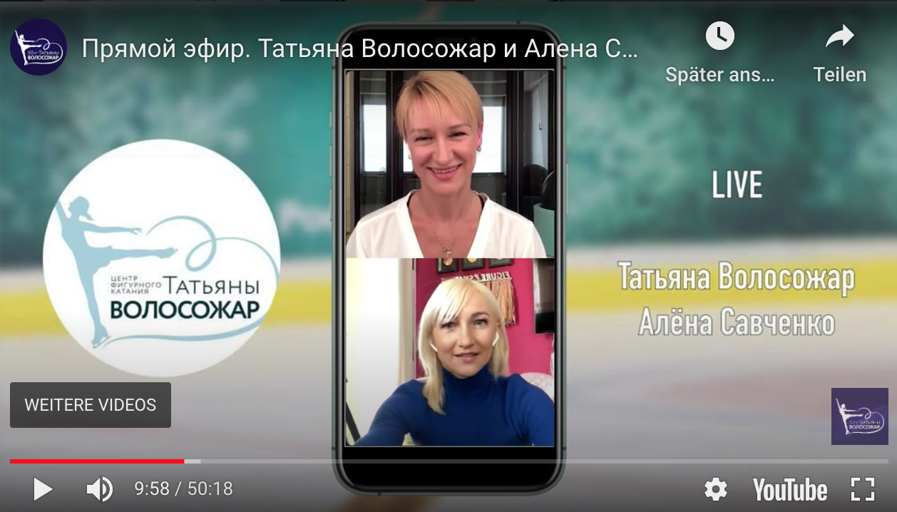 Live-Gespräch von Savchenko und Volosozhar